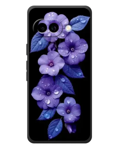 Чехол для Google Pixel 10a с картинкой «Фиолетовые цветы с росою»