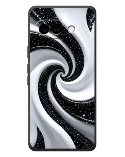 Чохол для Google Pixel 10a з картинкою «Чорно-біла спіраль»