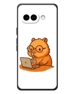 Чохол для Google Pixel 10a з картинкою «Капібара з ноутбуком»