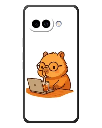 Чохол для Google Pixel 10a з картинкою «Капібара з ноутбуком»