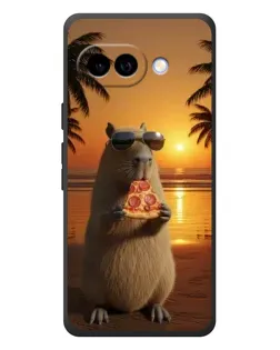 Чохол для Google Pixel 10a з картинкою «Капібара з піцою»