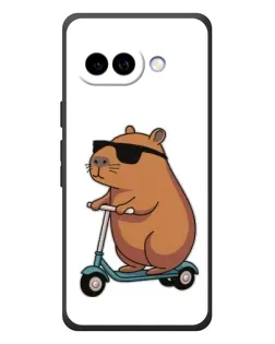 Чохол для Google Pixel 10a з картинкою «Капібара на самокаті»