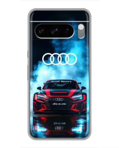 Чехол для Google Pixel 11 Pro XL с картинкой «Audi Sport — неон»