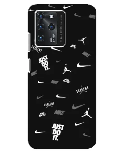 Чехол для Google Pixel 2 XL с картинкой «Nike Black Pattern»
