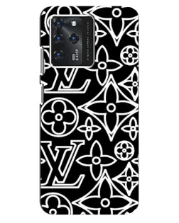 Чехол для Google Pixel 2 XL с картинкой «Черно-белый узор LV»