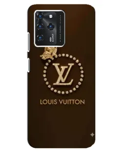 Чехол для Google Pixel 2 XL с картинкой «LV — золотая печать»