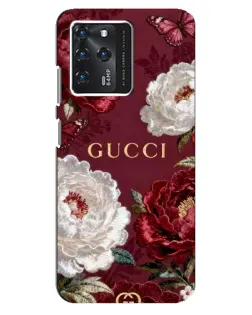 Чехол для Google Pixel 2 XL с картинкой «Gucci — бордовые розы»