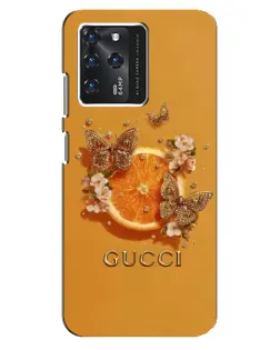Чехол для Google Pixel 2 XL с картинкой «Gucci — золотые бабочки»