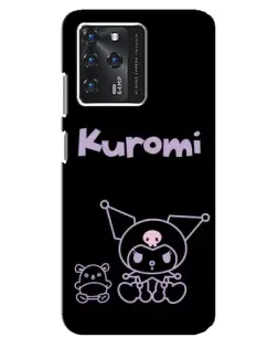 Чехол для Google Pixel 2 XL с картинкой «Kuromi — черный минимализм»