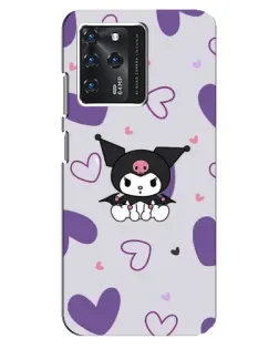 Чехол для Google Pixel 2 XL с картинкой «Kuromi и лавандовые сердца»
