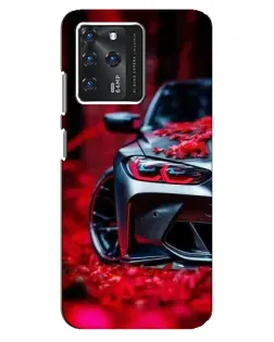 Чехол для Google Pixel 2 XL с картинкой «Спортивная BMW и цветы»