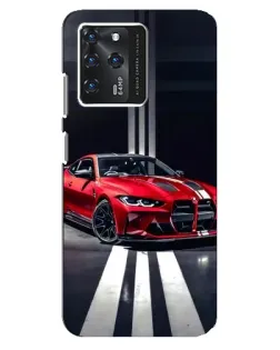 Чехол для Google Pixel 2 XL с картинкой «Красная BMW на дороге»