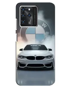 Чехол для Google Pixel 2 XL с картинкой «BMW в белом дыму»