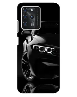 Чехол для Google Pixel 2 XL с картинкой «Черная BMW — профиль»