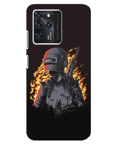 Чехол для Google Pixel 2 XL с картинкой «PUBG — огненный силуэт»