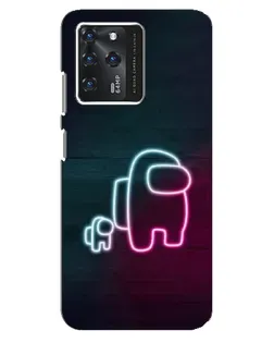 Чехол для Google Pixel 2 XL с картинкой «Among Us неон-арт»