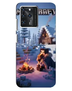 Чехол для Google Pixel 2 XL с картинкой «Зимний Minecraft»