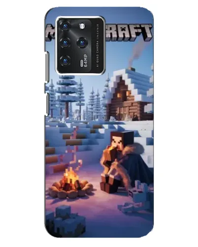 Чехол для Google Pixel 2 XL с картинкой «Зимний Minecraft»