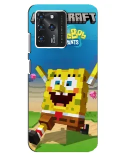 Чехол для Google Pixel 2 XL с картинкой «Губка Боб Minecraft»