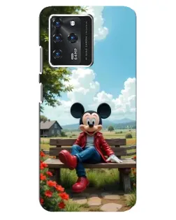 Чехол для Google Pixel 2 XL с картинкой «Микки на скамейке»
