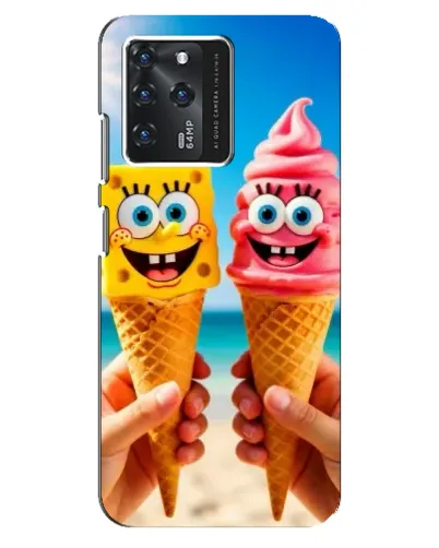 Чехол для Google Pixel 2 XL с картинкой «Спанч Боб мороженое»