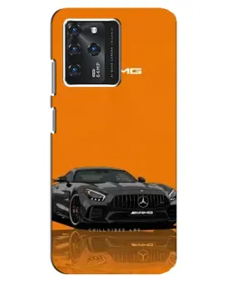Чехол для Google Pixel 2 XL с картинкой «Оранжевый Mercedes AMG»