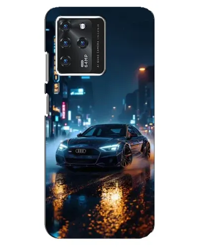 Чехол для Google Pixel 2 XL с картинкой «Ночной город и Audi»