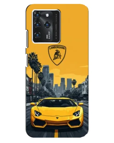 Чехол для Google Pixel 2 XL с картинкой «Желтый Lamborghini город»