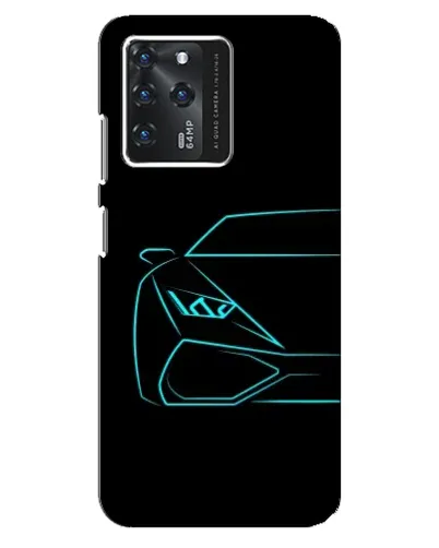 Чехол для Google Pixel 2 XL с картинкой «Голубой силуэт Lamborghini»