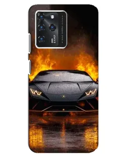Чехол для Google Pixel 2 XL с картинкой «Lamborghini в огне»