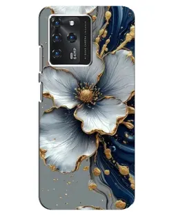 Чехол для Google Pixel 2 XL с картинкой «Белый цветок и золотой флюид»