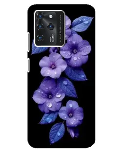 Чехол для Google Pixel 2 XL с картинкой «Фиолетовые цветы с росою»