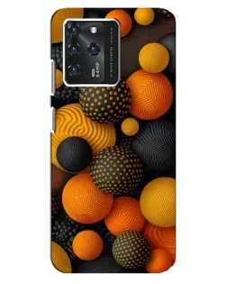 Чехол для Google Pixel 2 XL с картинкой «Объемные оранжевые сферы»