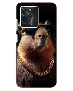 Чехол для Google Pixel 2 XL с картинкой «Капибара золотая цепь»