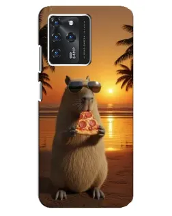Чехол для Google Pixel 2 XL с картинкой «Капибара с пиццей»