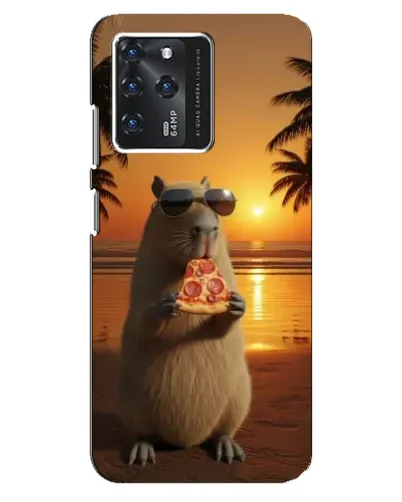 Чехол для Google Pixel 2 XL с картинкой «Капибара с пиццей»