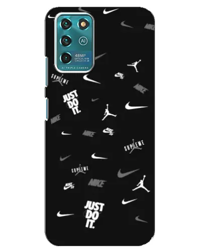 Чехол для Google Pixel 2 с картинкой «Nike Black Pattern»