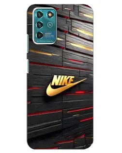 Чехол для Google Pixel 2 с картинкой «Золотой Nike на металле»