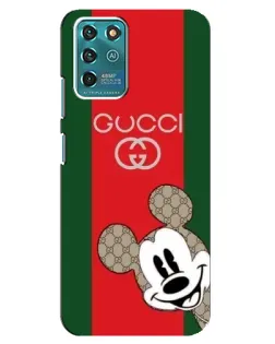 Чехол для Google Pixel 2 с картинкой «Gucci — полосы и Микки»