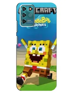 Чохол для Google Pixel 2 з картинкою «Губка Боб Minecraft»