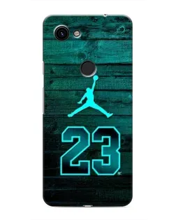 Чехол для Google Pixel 3 XL с картинкой «Jordan Cyan 23»