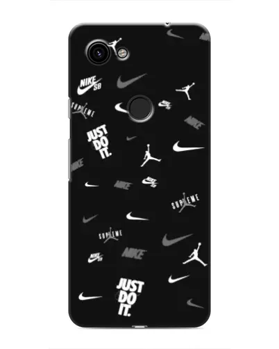 Чехол для Google Pixel 3 XL с картинкой «Nike Black Pattern»