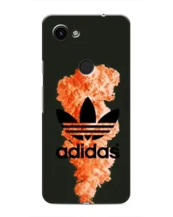 Чехол для Google Pixel 3 XL с картинкой «Оранжевый дым Adidas»
