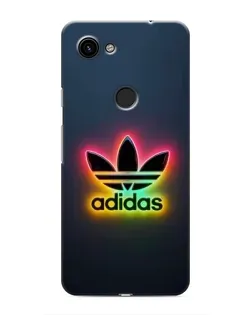 Чехол для Google Pixel 3 XL с картинкой «Неоновый Adidas»