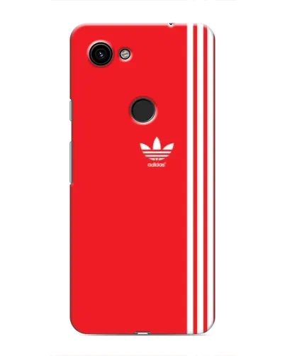 Чехол для Google Pixel 3 XL с картинкой «Красный минимализм Adidas»