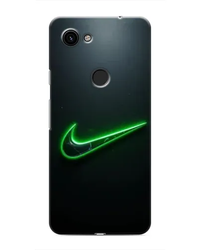 Чехол для Google Pixel 3 XL с картинкой «Неоновый контур Nike»