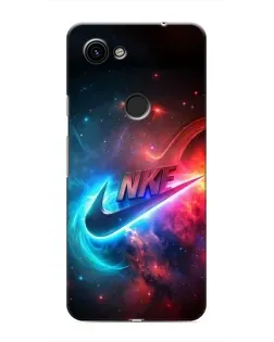 Чехол для Google Pixel 3 XL с картинкой «Огненный логотип Nike»