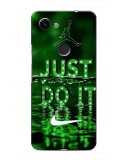 Чехол для Google Pixel 3 XL с картинкой «Зеленый неоновый Nike»