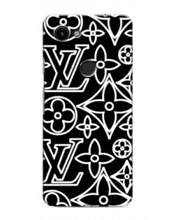 Чехол для Google Pixel 3 XL с картинкой «Черно-белый узор LV»