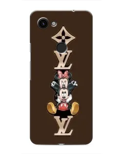 Чехол для Google Pixel 3 XL с картинкой «LV и Микки Маус»